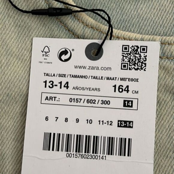 ZARA Kids | Yellow | RIPPED DENIM SHORTS - Picture 5 of 7